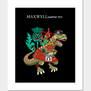 Clanosaurus Rex MAXWELLsaurus rex Plaid Maxwell Scotland Ireland Family Tartan Posters and Art